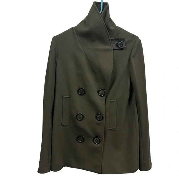 Bailey 44 USA Dark Olive and Black Double Breasted Knit Jacket Womens Medium - Picture 4 of 13